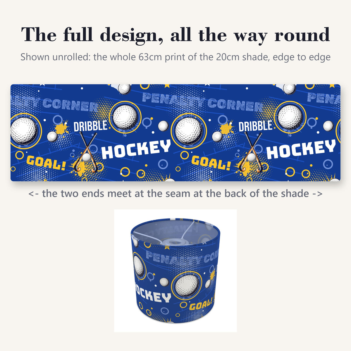Royal Hockey Hero II lampshade - 20cm x 18.5cm Ceiling - photo 9