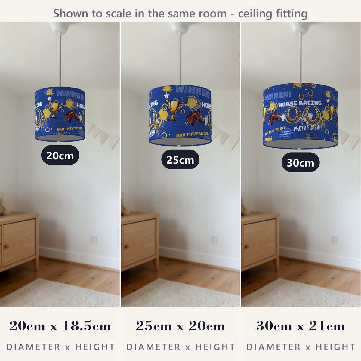 Royal And They're Off II lampshade - 20cm x 18.5cm Ceiling - photo 4