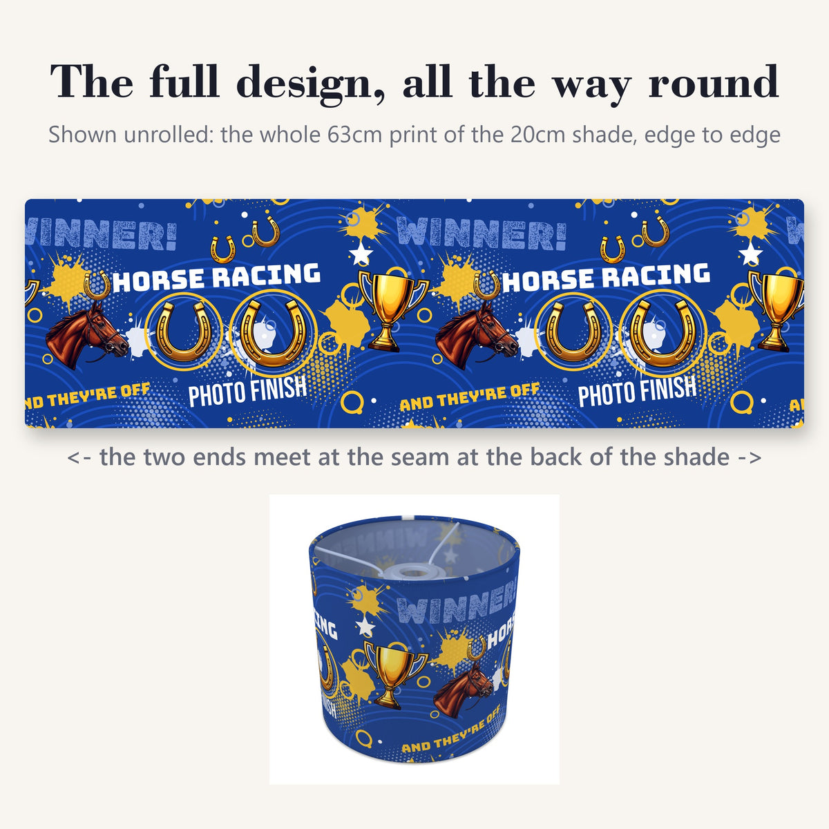 Royal And They're Off II lampshade - 20cm x 18.5cm Ceiling - photo 9