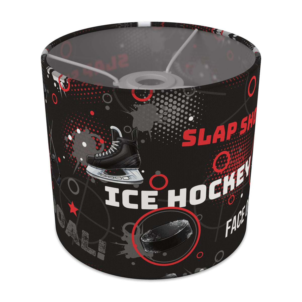Black Ice Hockey Face II lampshade - 20cm x 18.5cm Ceiling - main photo