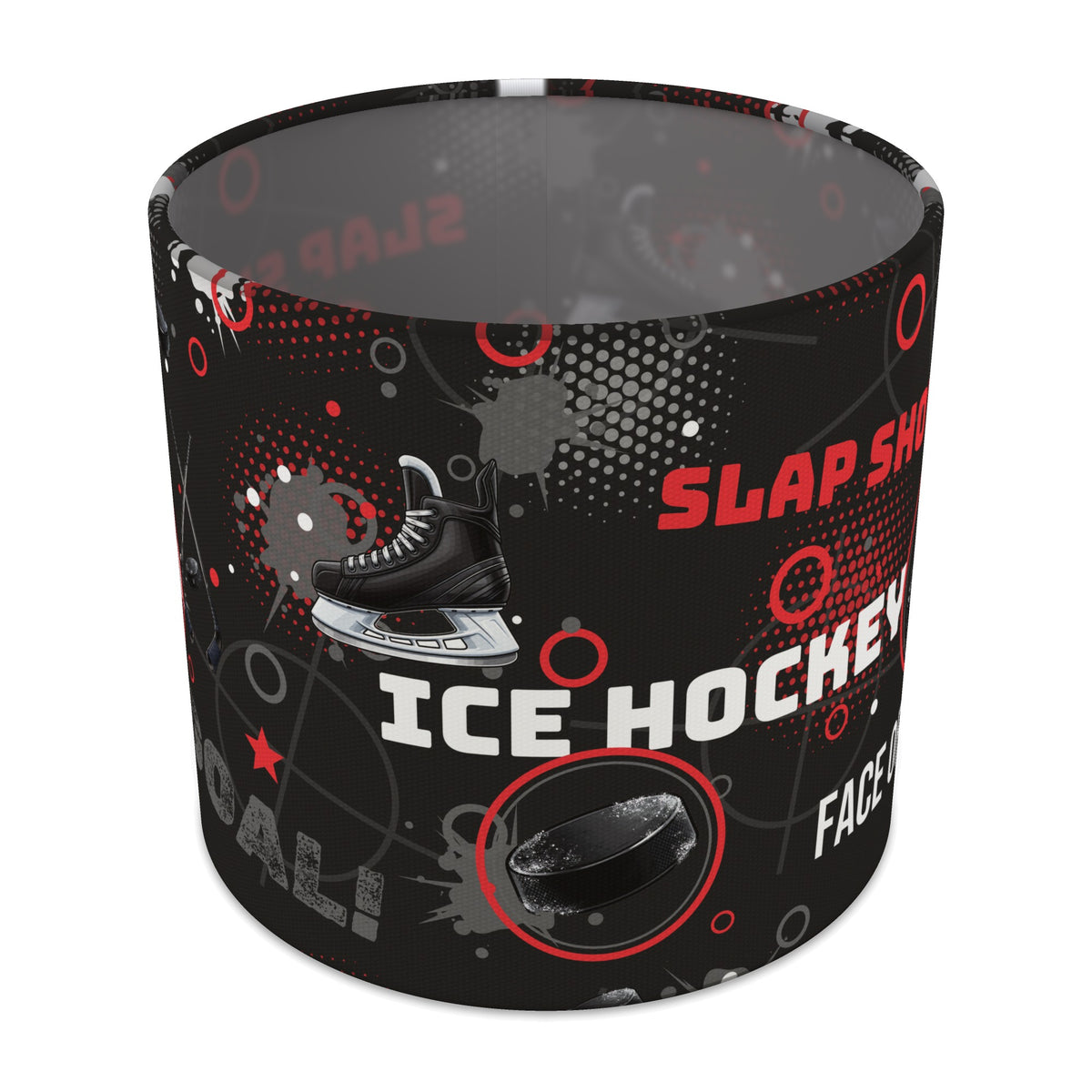 Black Ice Hockey Face II lampshade - 20cm x 18.5cm Table
