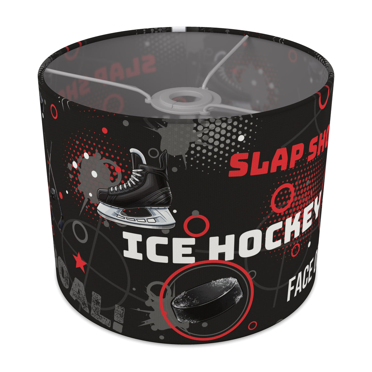 Black Ice Hockey Face II lampshade - 25cm x 20cm Ceiling