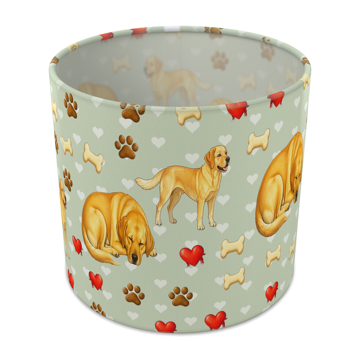 Sage Labrador Love II lampshade - 20cm x 18.5cm Table