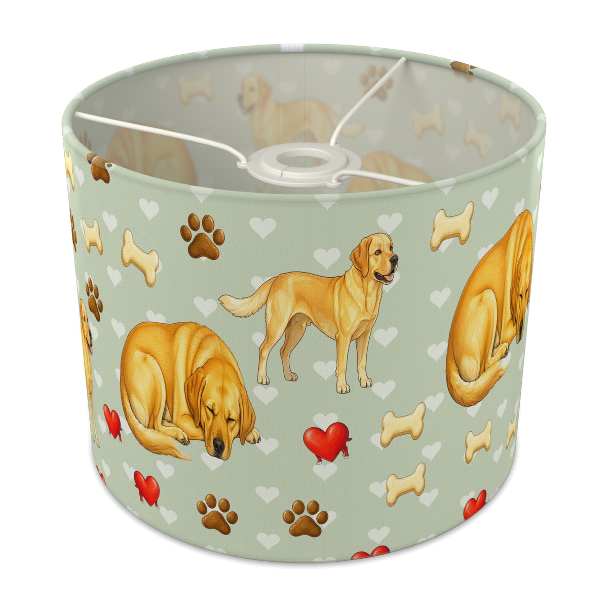 Sage Labrador Love II lampshade - 25cm x 20cm Ceiling