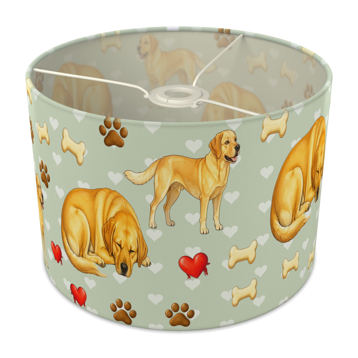 Sage Labrador Love II lampshade - 30cm x 21cm Ceiling