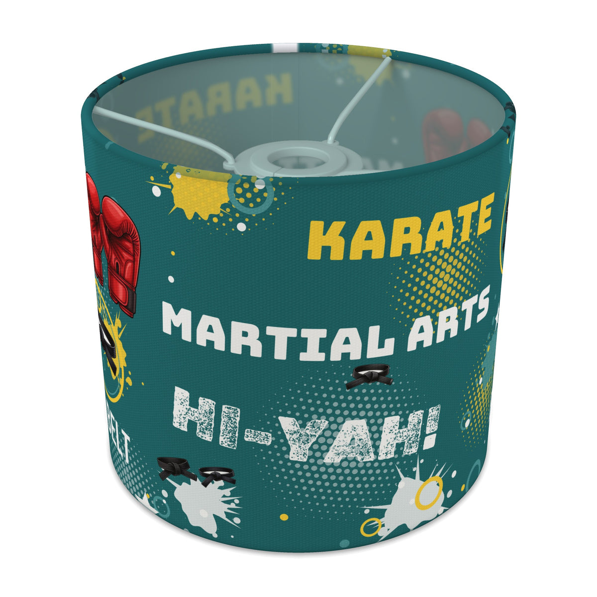Teal Karate Kid II lampshade - 20cm x 18.5cm Ceiling - main photo