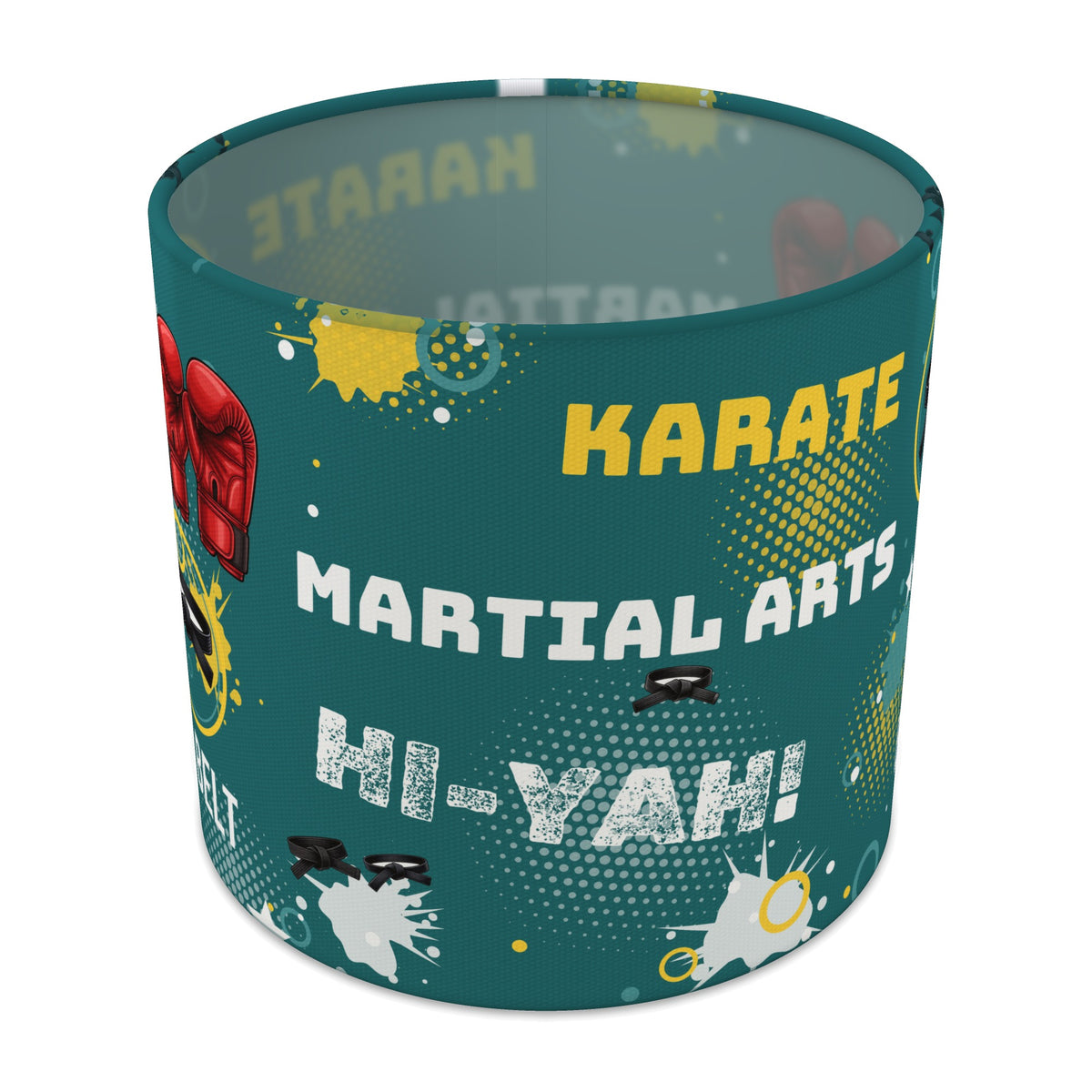 Teal Karate Kid II lampshade - 20cm x 18.5cm Table