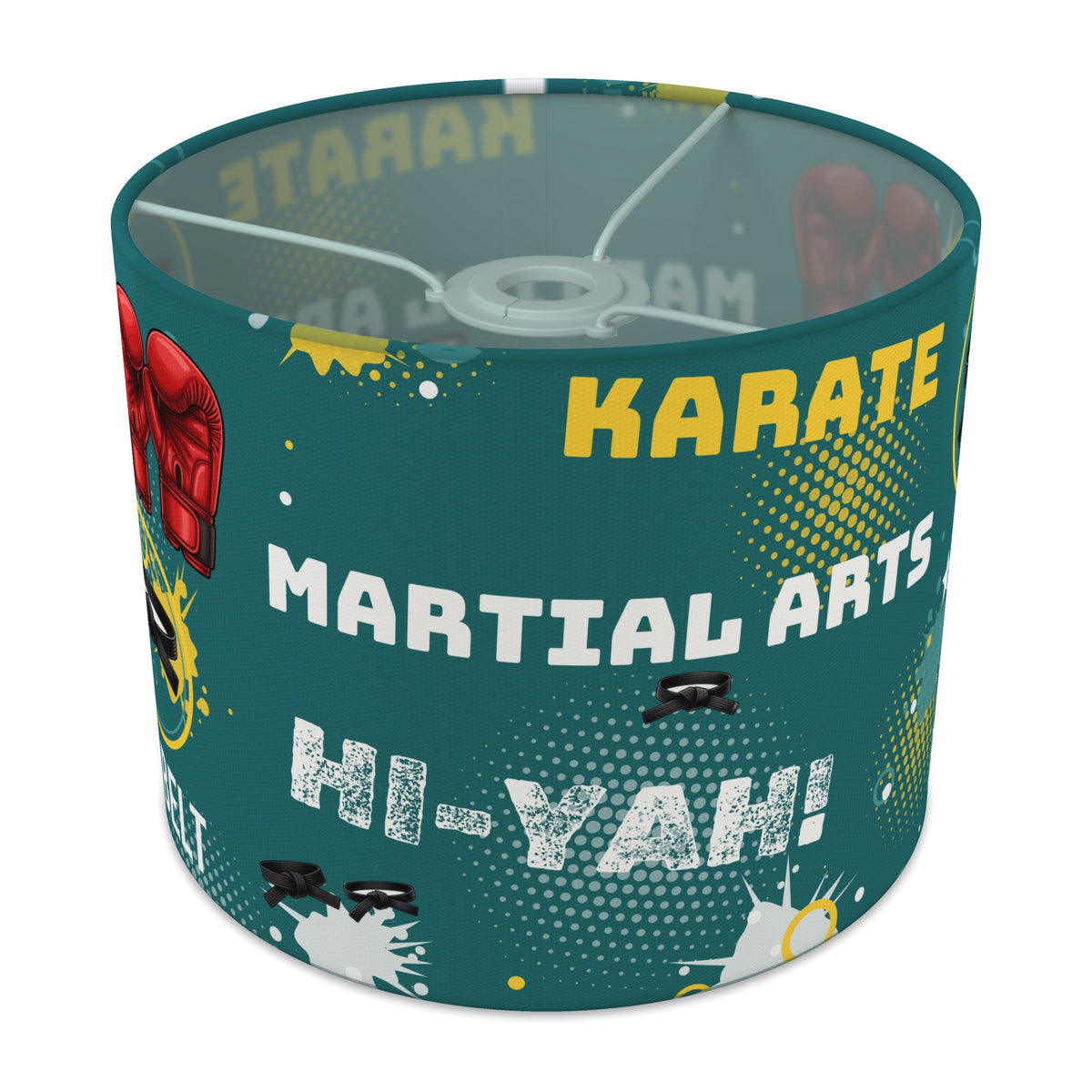 Teal Karate Kid II lampshade - 25cm x 20cm Ceiling