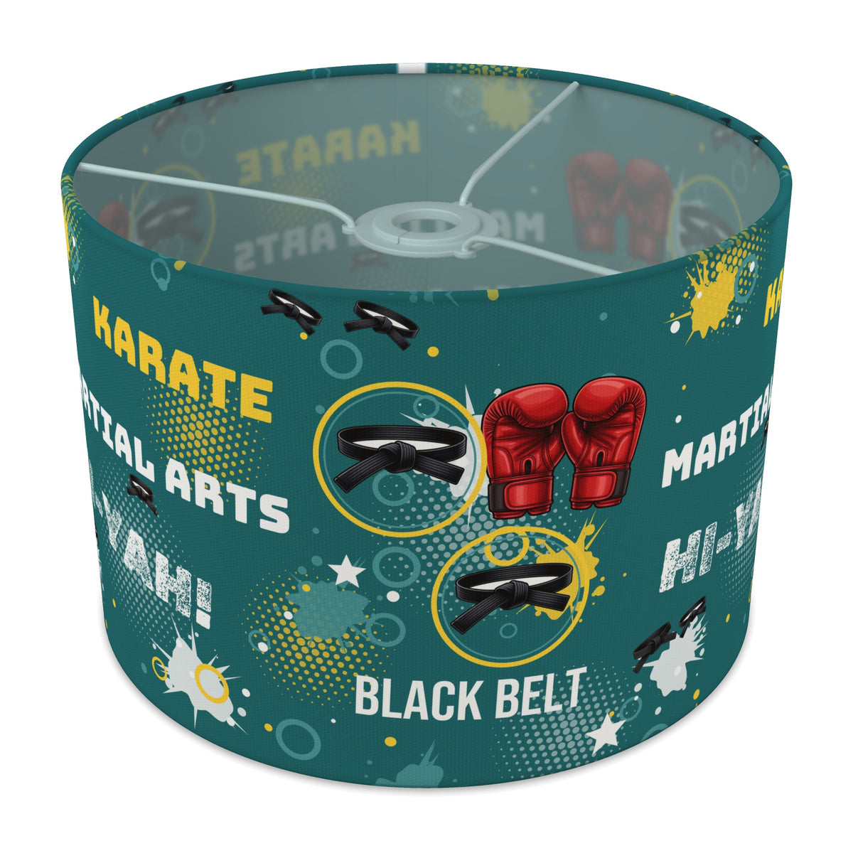 Teal Karate Kid II lampshade - 30cm x 21cm Ceiling