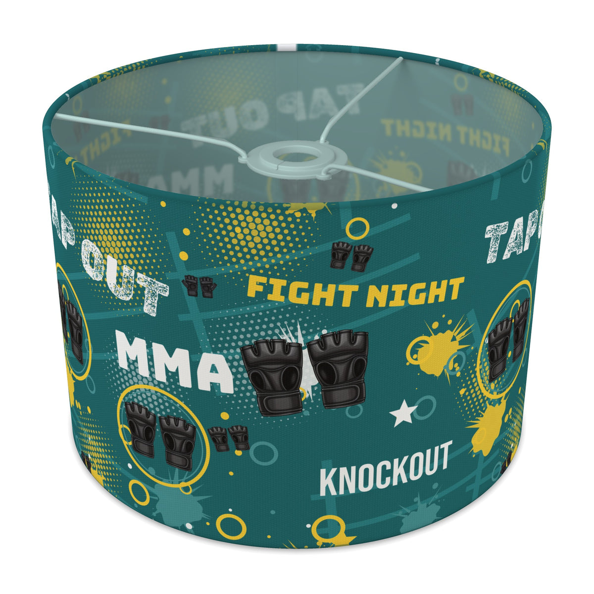 Teal Fight Night II lampshade - 30cm x 21cm Ceiling