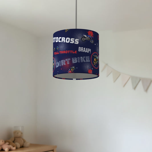 Navy Blue Full Throttle II lampshade - 20cm x 18.5cm Ceiling - photo 2