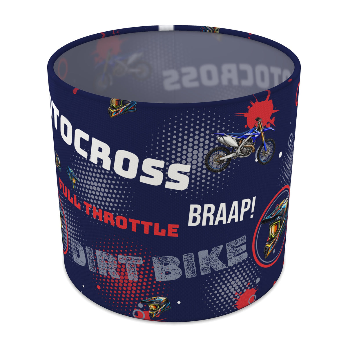 Navy Blue Full Throttle II lampshade - 20cm x 18.5cm Table