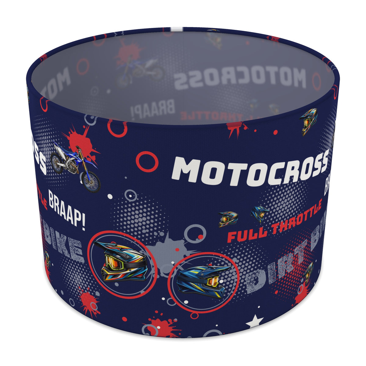 Navy Blue Full Throttle II lampshade - 30cm x 21cm Table