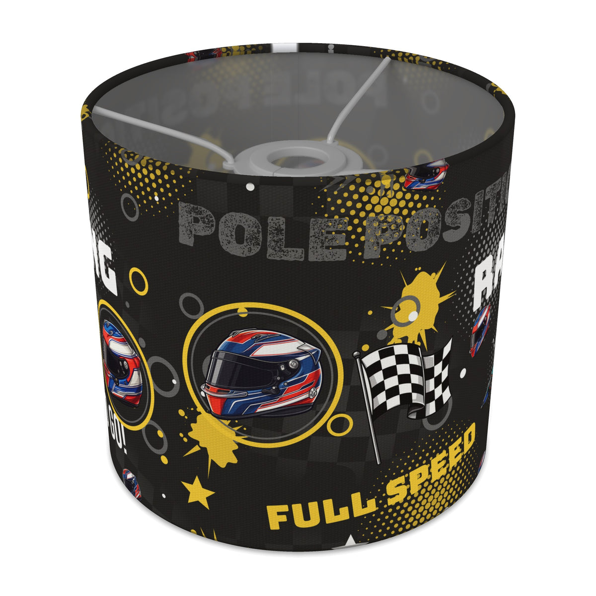 Black And Yellow Pole II lampshade - 20cm x 18.5cm Ceiling - main photo