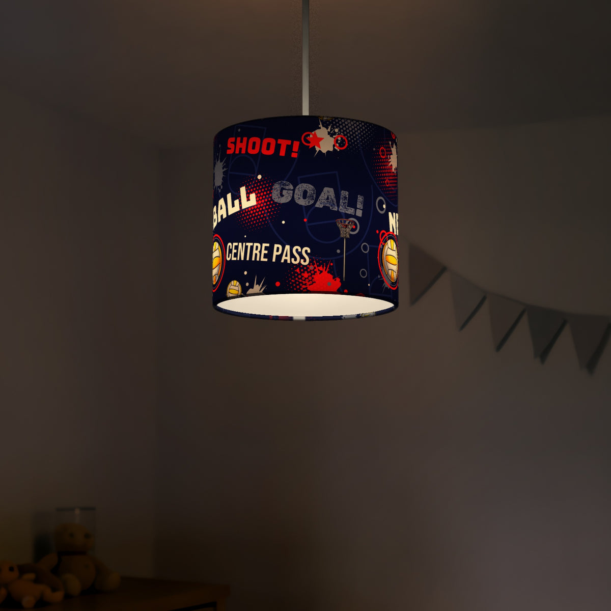 Navy Netball Star II lampshade - 20cm x 18.5cm Ceiling - photo 5