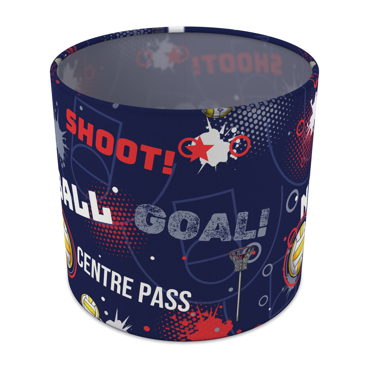 Navy Netball Star II lampshade - 20cm x 18.5cm Table