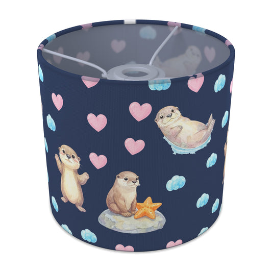 Navy Otter Friends II lampshade - 20cm x 18.5cm Ceiling - main photo
