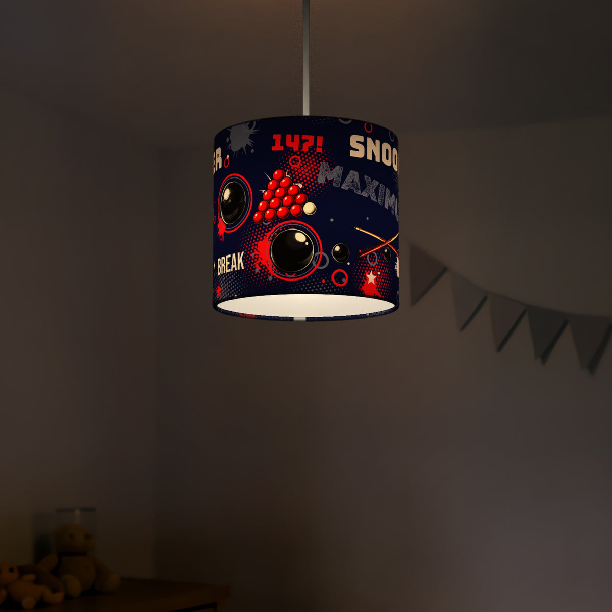 Navy Snooker Break II lampshade - 20cm x 18.5cm Ceiling - photo 5