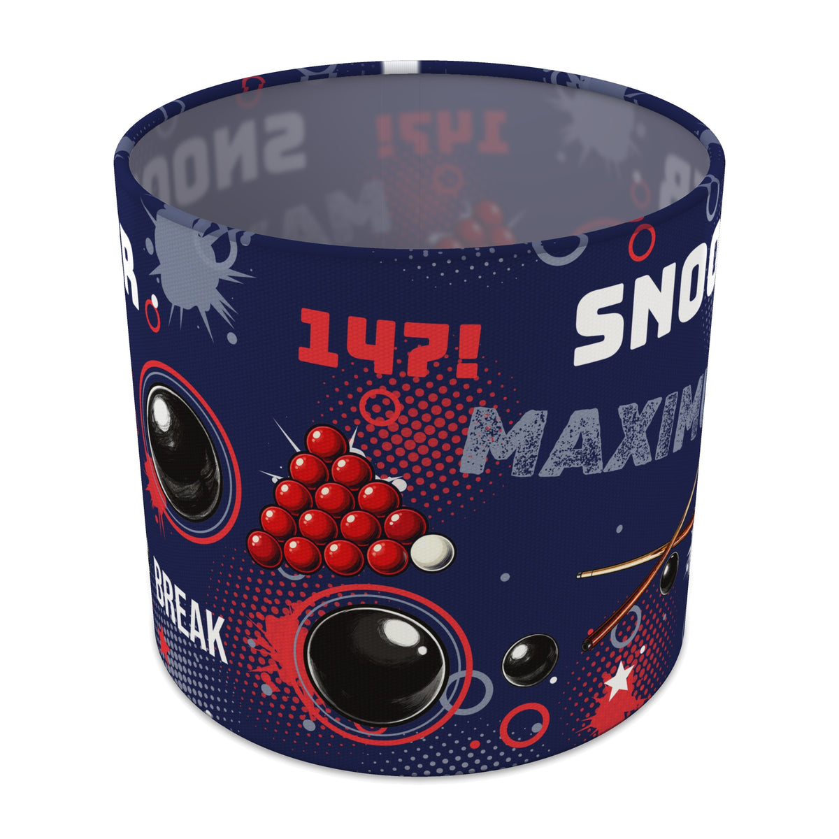 Navy Snooker Break II lampshade - 20cm x 18.5cm Table