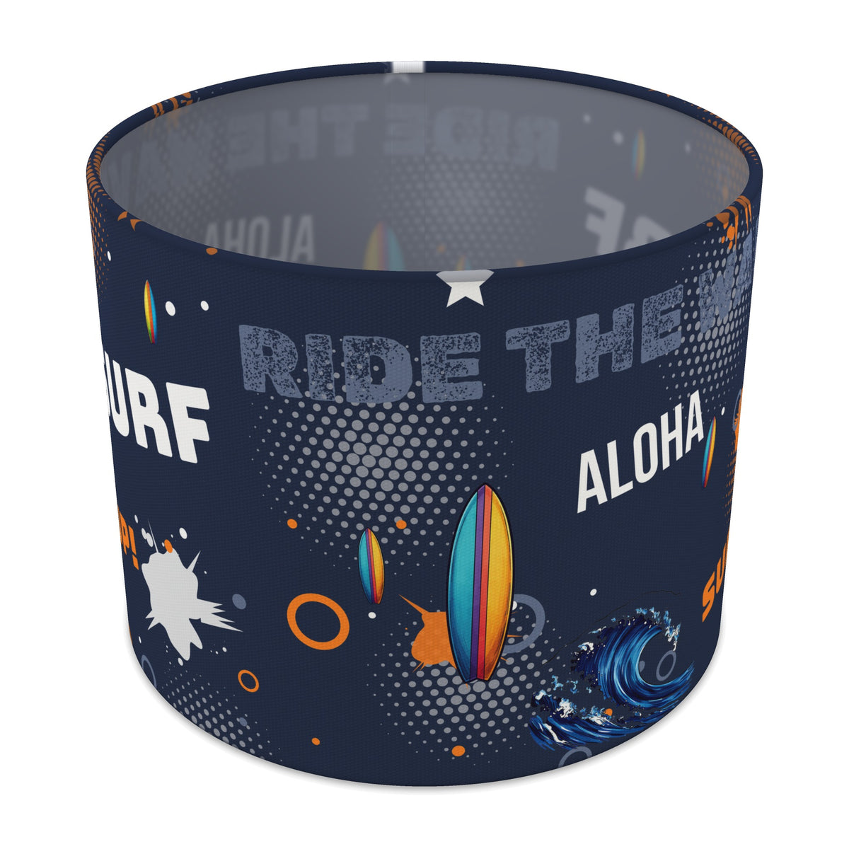 Navy Surf's Up II lampshade - 25cm x 20cm Table