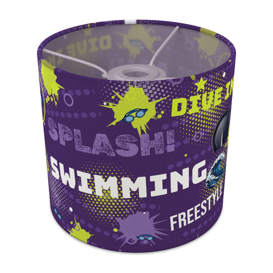 Purple Splash Swimming II lampshade - 20cm x 18.5cm Ceiling - main photo