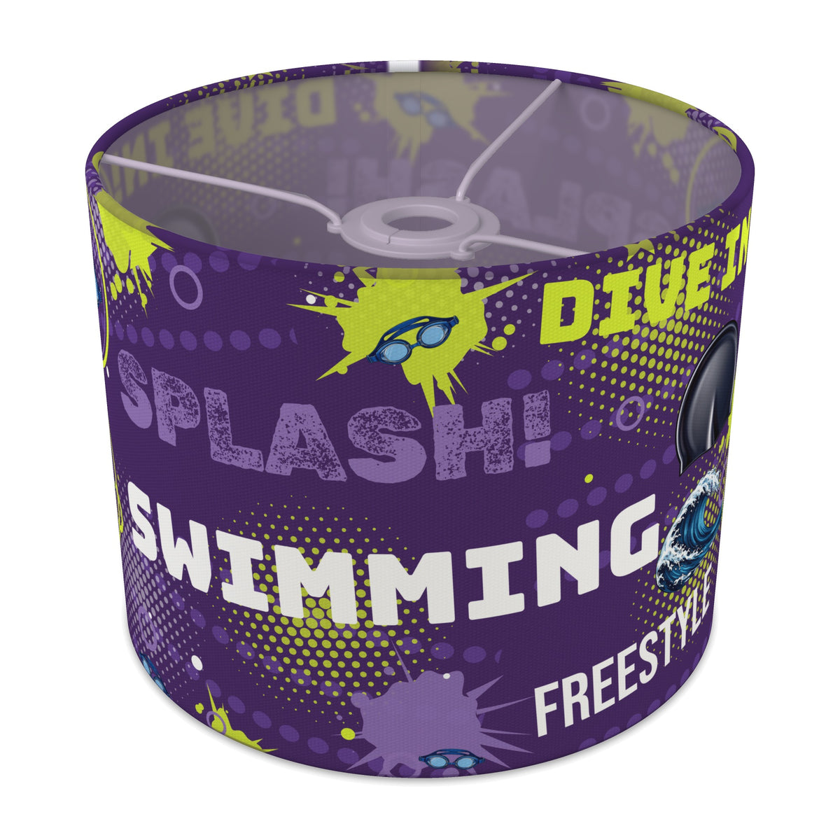 Purple Splash Swimming II lampshade - 25cm x 20cm Ceiling