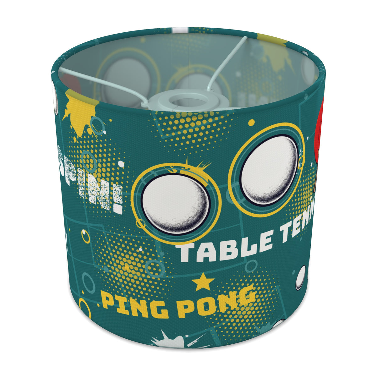 Teal Ping Pong Rally II lampshade - 20cm x 18.5cm Ceiling - main photo