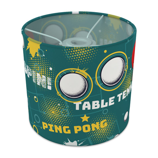 Teal Ping Pong Rally II lampshade - 20cm x 18.5cm Ceiling - main photo