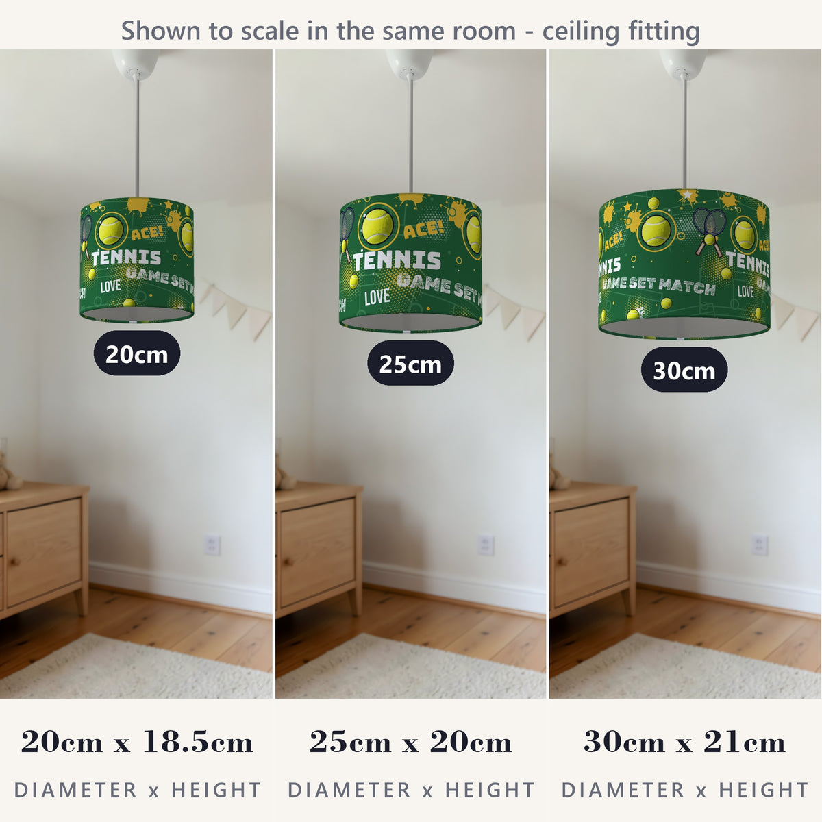 Pitch Tennis Ace II lampshade - 20cm x 18.5cm Ceiling - photo 4