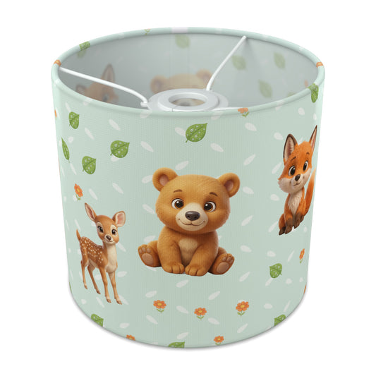 Mint Baby Woodland Friends II lampshade - 20cm x 18.5cm Ceiling - main photo