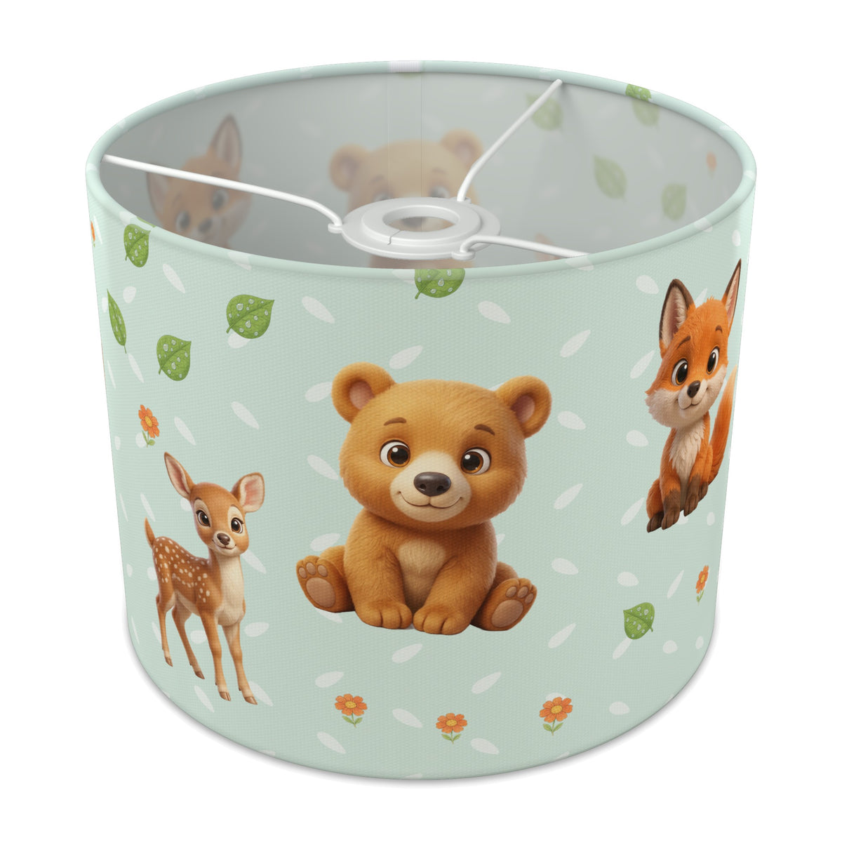 Mint Baby Woodland Friends II lampshade - 25cm x 20cm Ceiling