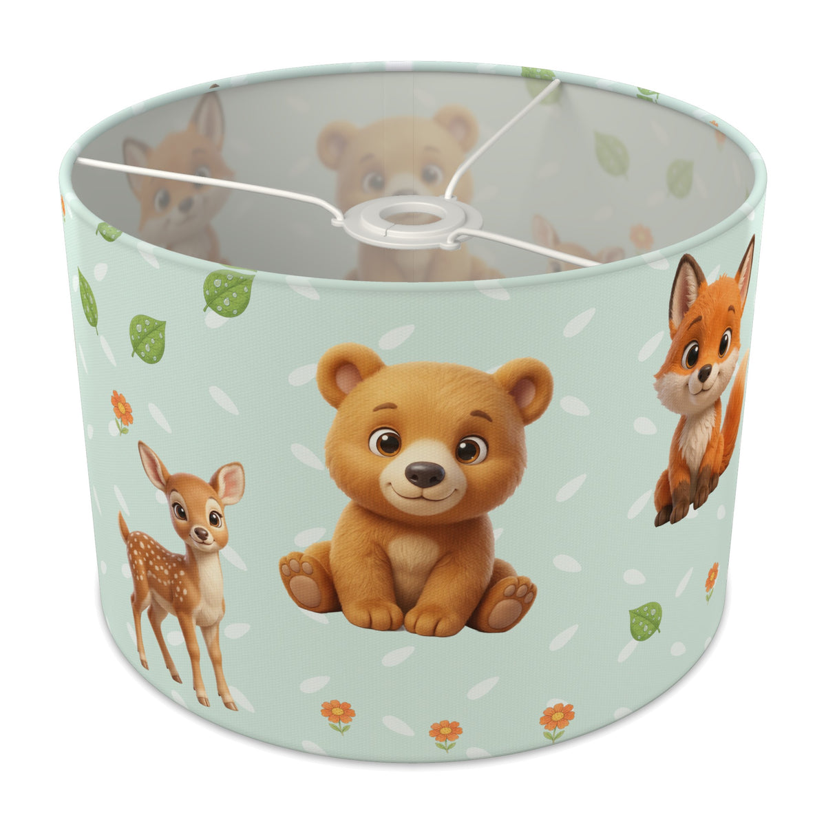 Mint Baby Woodland Friends II lampshade - 30cm x 21cm Ceiling