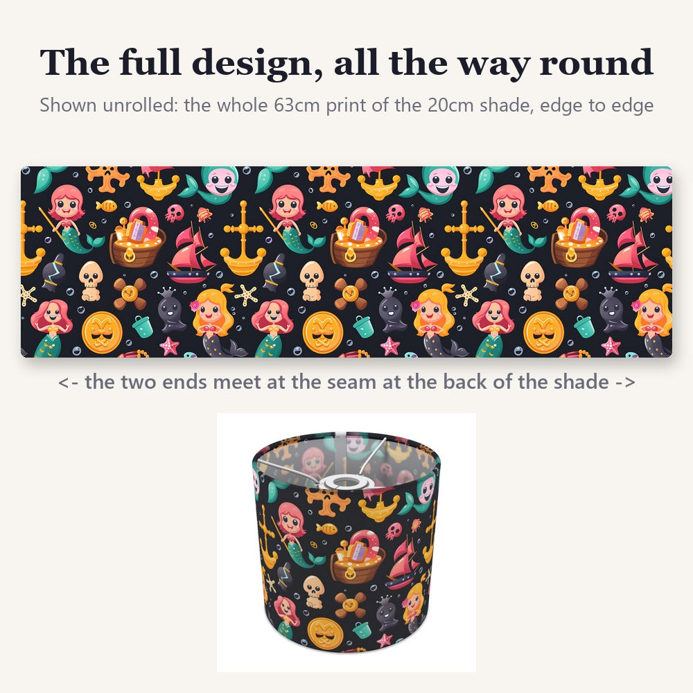 Mermaids and Treasure lampshade