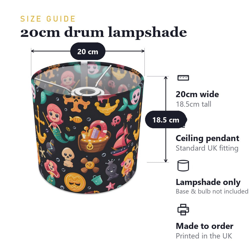 Mermaids and Treasure lampshade