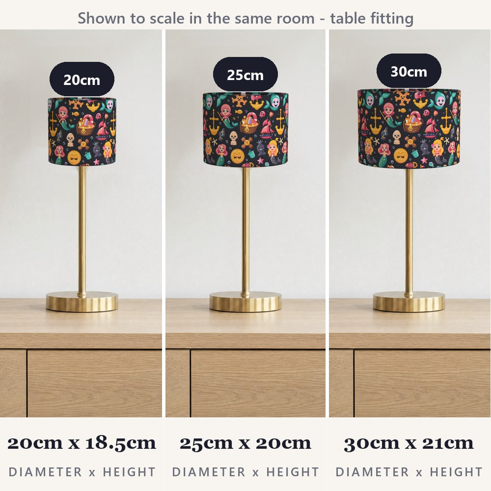 Mermaids and Treasure lampshade