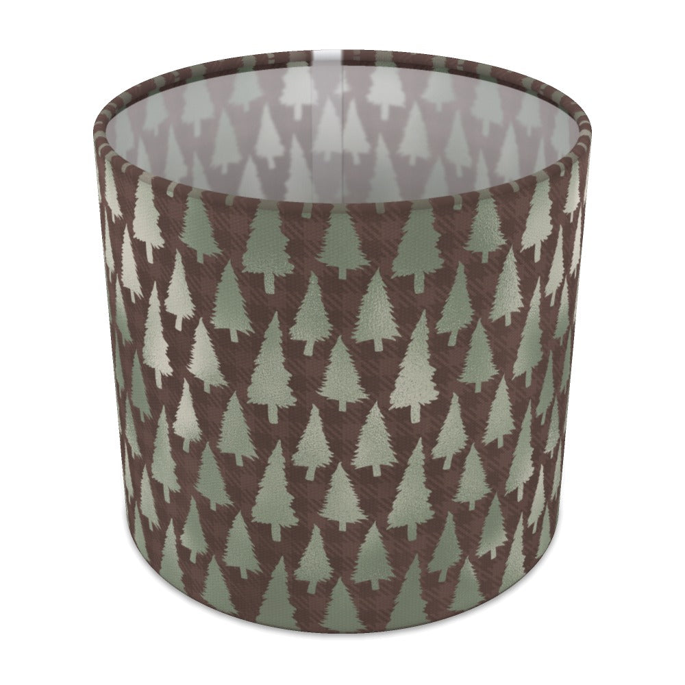 Festive Evergreen Christmas Tree Pattern lampshade - 20cm Table