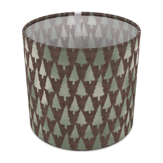 Festive Evergreen Christmas Tree Pattern lampshade - 20cm Table