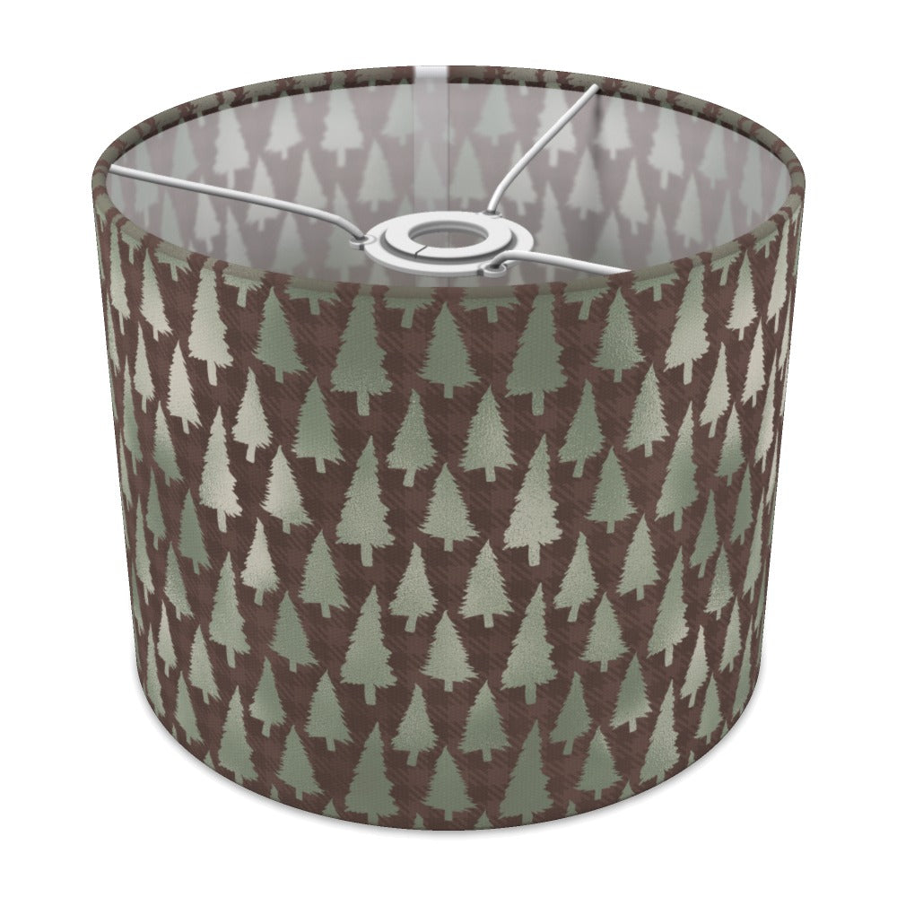 Festive Evergreen Christmas Tree Pattern lampshade - 25cm Ceiling