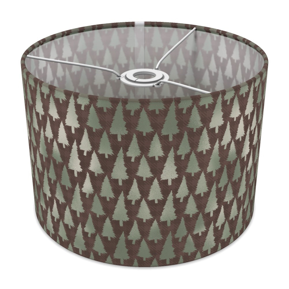 Festive Evergreen Christmas Tree Pattern lampshade - 30cm Ceiling