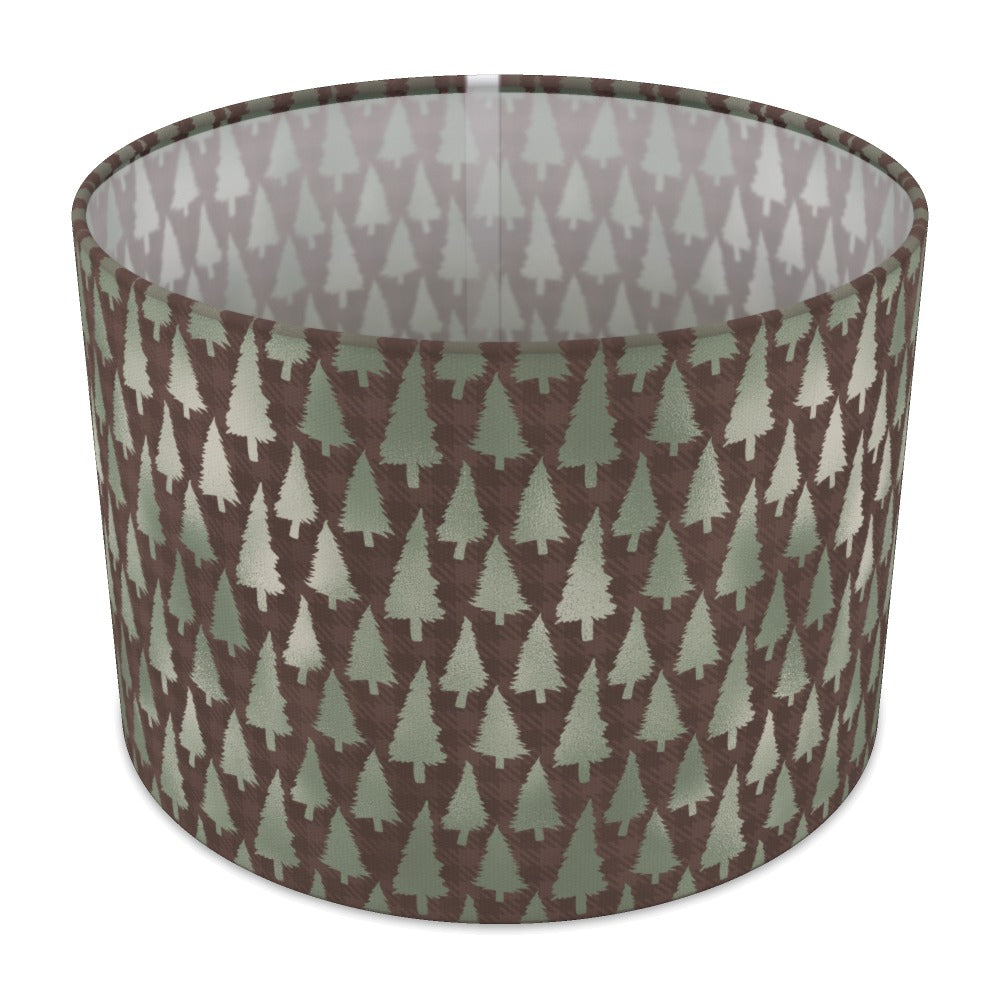 Festive Evergreen Christmas Tree Pattern lampshade - 30cm Table