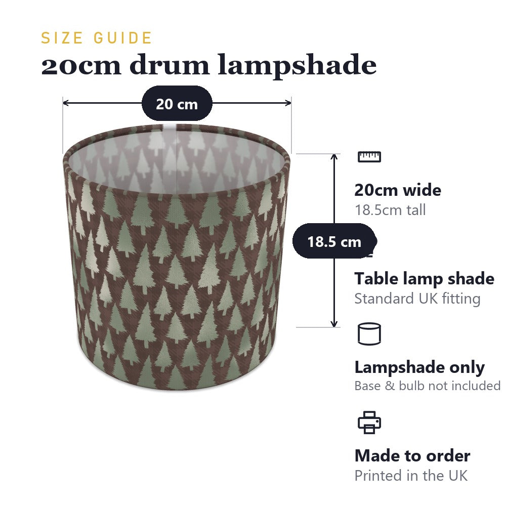 Festive Evergreen Christmas Tree Pattern lampshade