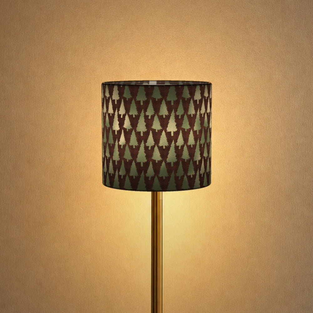 Festive Evergreen Christmas Tree Pattern lampshade