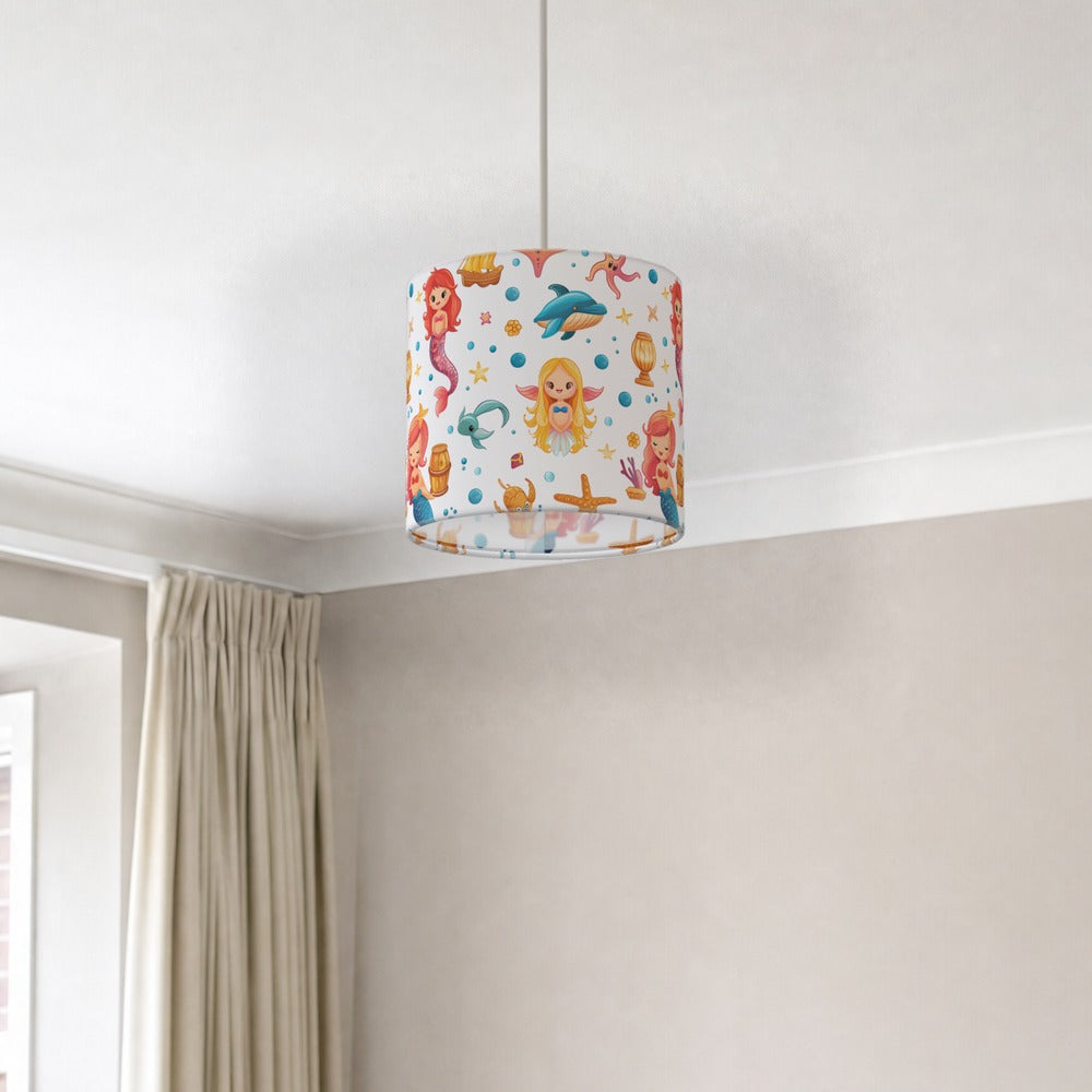 Mermaids Dolphins Starfish lampshade