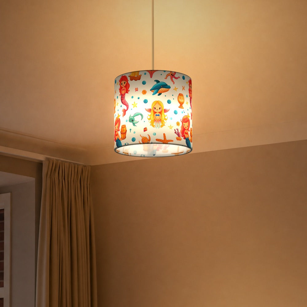 Mermaids Dolphins Starfish lampshade