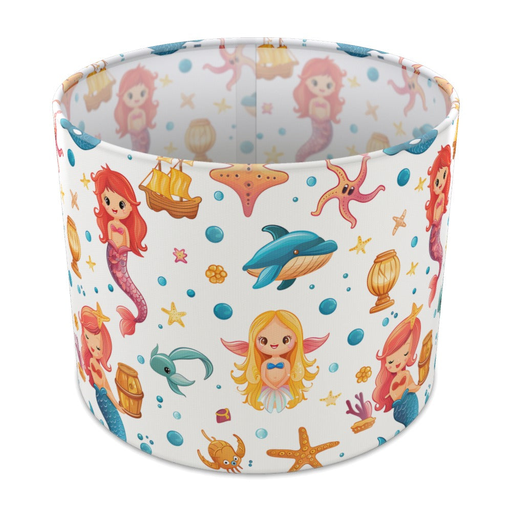 Mermaids Dolphins Starfish lampshade - 25cm Table