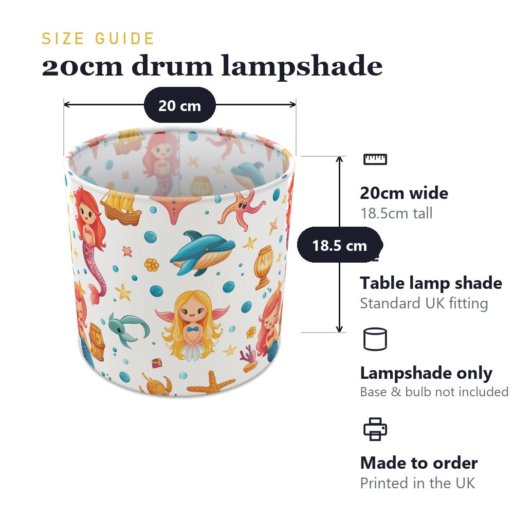 Mermaids Dolphins Starfish lampshade