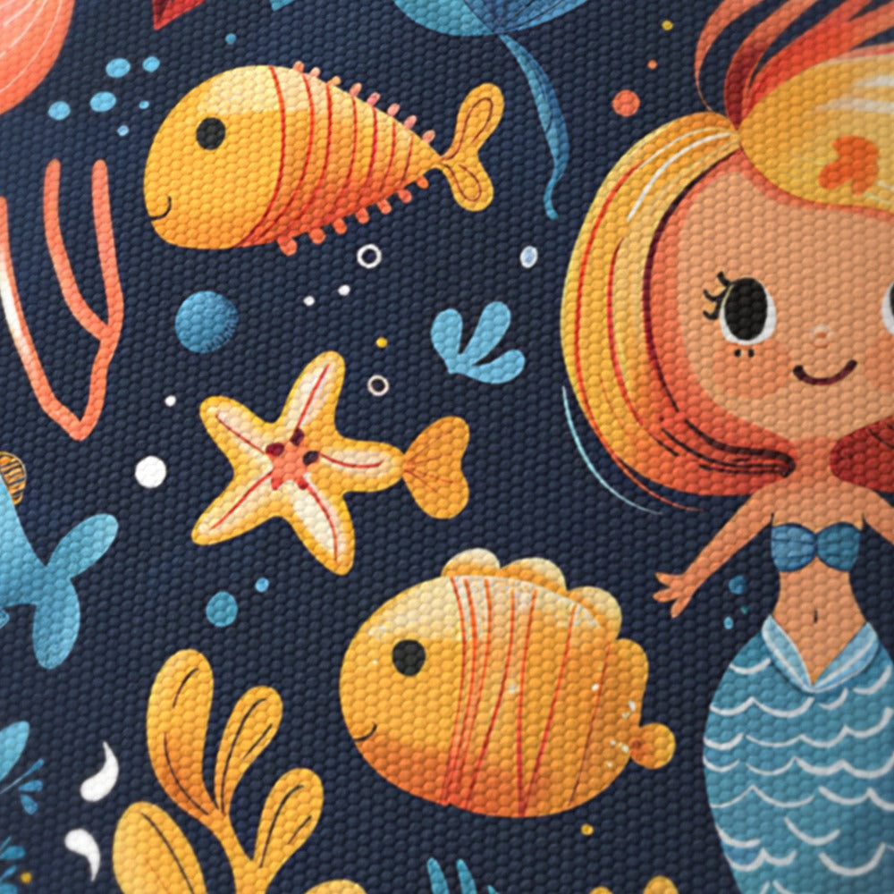 Mermaid with Coral and Fish lampshade