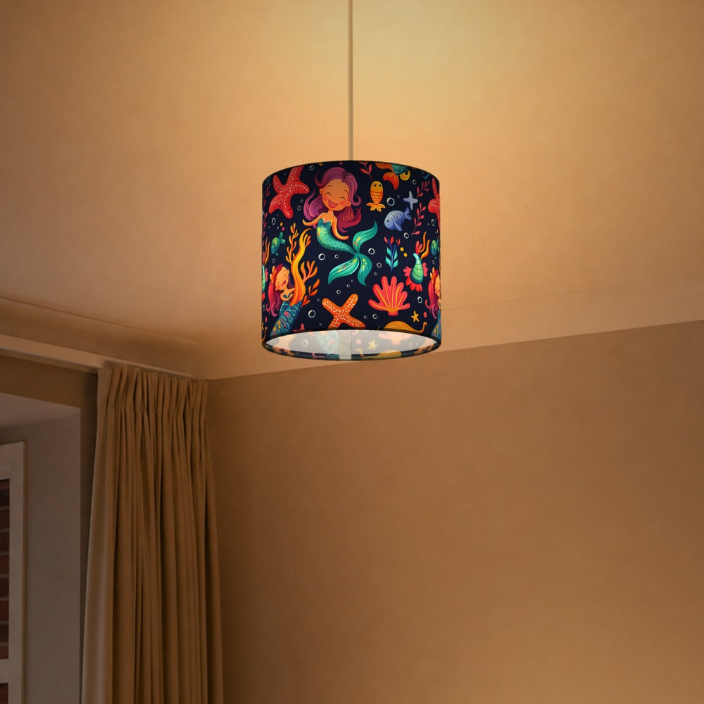 Mermaids and Starfish lampshade
