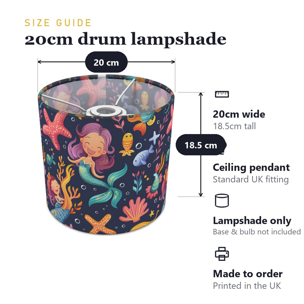 Mermaids and Starfish lampshade