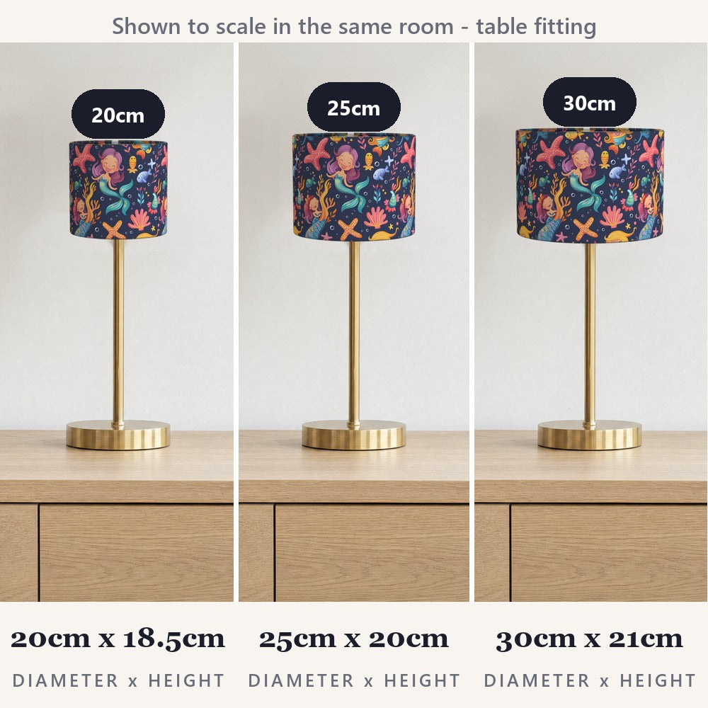 Mermaids and Starfish lampshade